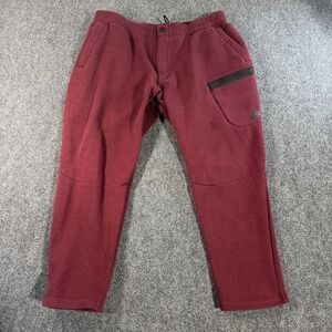 Nike Tech Fleece Joggers Mens XXL Maroon Burgundy Bonded Zip Pocket Sweatpants
